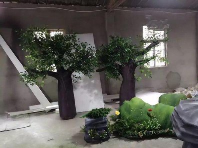 泡沫仿真樹制作