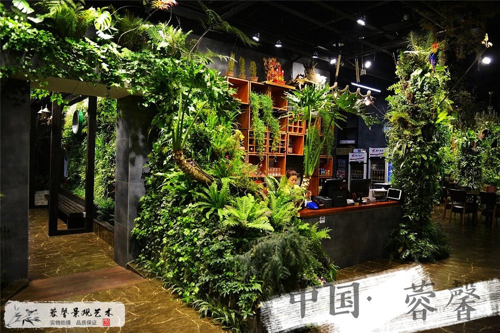 成都垂直綠化案例，泛悅國(guó)際生態(tài)咖啡廳 (3)