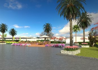 公園仿真棕櫚樹